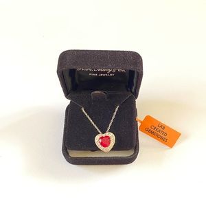 🆕 Bridge gemstone RUBY heart 925 sterling silver